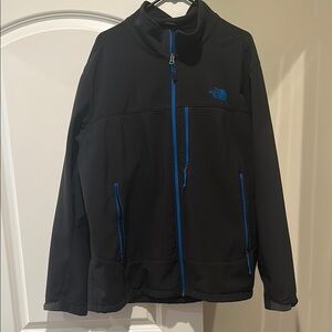 The North Face Black and Blue Performance Softshell Jacket